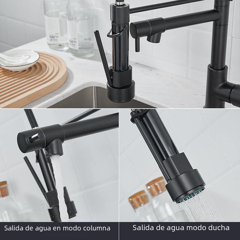 Sleek Nickel Twin-Control Kitchen Faucet