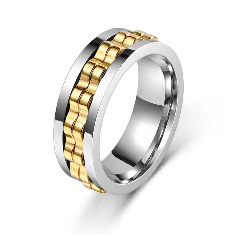 Titanium Gear Fidget Ring for Men