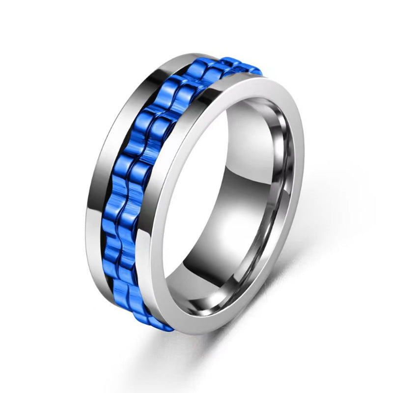Titanium Gear Fidget Ring for Men