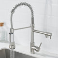 Sleek Nickel Twin-Control Kitchen Faucet