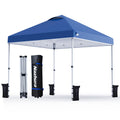 EzSetup 10x10 Pop Canopy with Sand Bag - One-Touch Height Adjustment - Blue