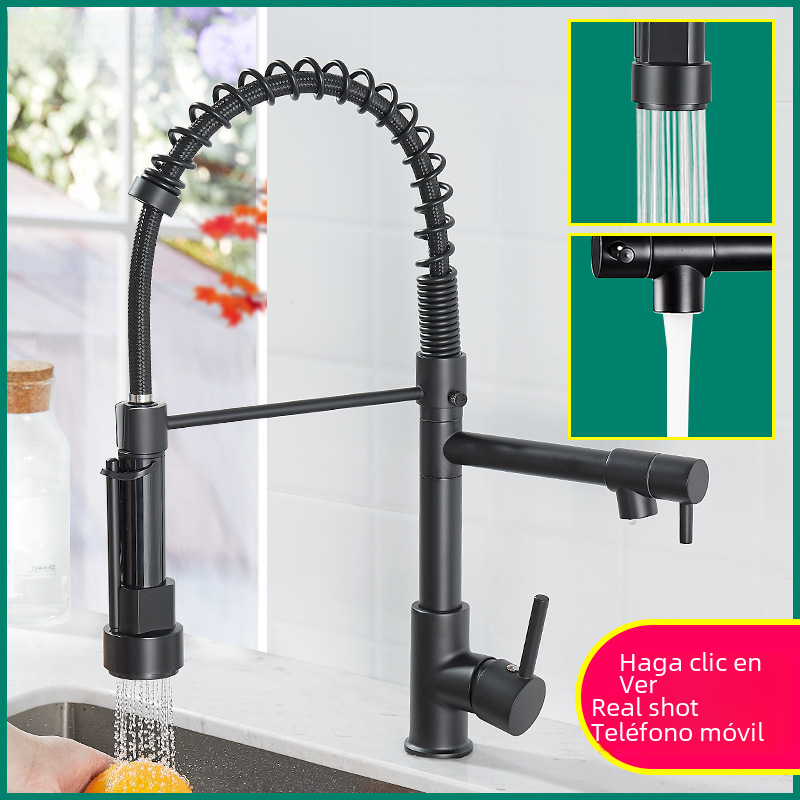 Sleek Nickel Twin-Control Kitchen Faucet