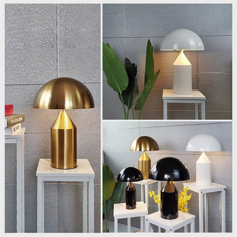 Chic Copper Mushroom Desk Light
