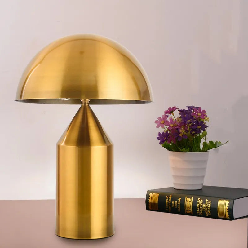 Chic Copper Mushroom Desk Light